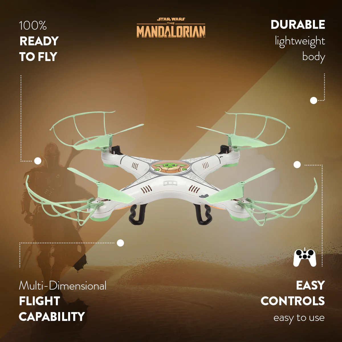 Control remoto Dron volador | Grogu | The Mandalorian Star Wars