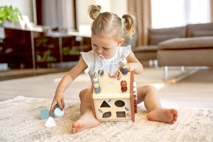 Cubo de actividades 5 en 1 de madera