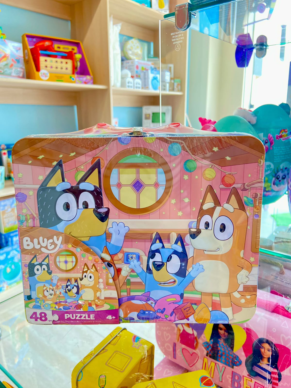 Bluey Rompecabezas con recipiente de Almacenamiento, 48 Piezas