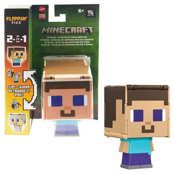 Mattel Minecraft Flippin' Figs | Colección de Figuras 2 en 1