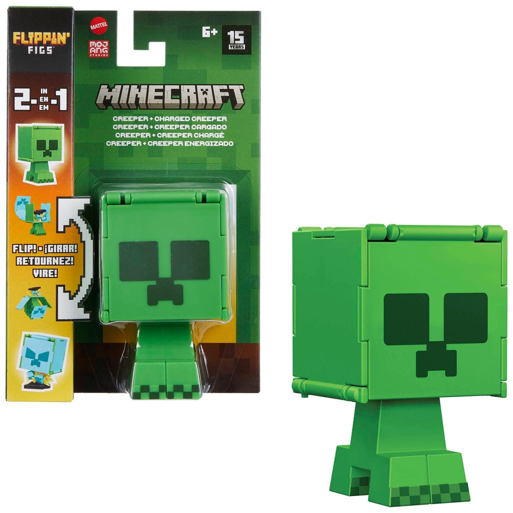 Mattel Minecraft Flippin' Figs | Colección de Figuras 2 en 1