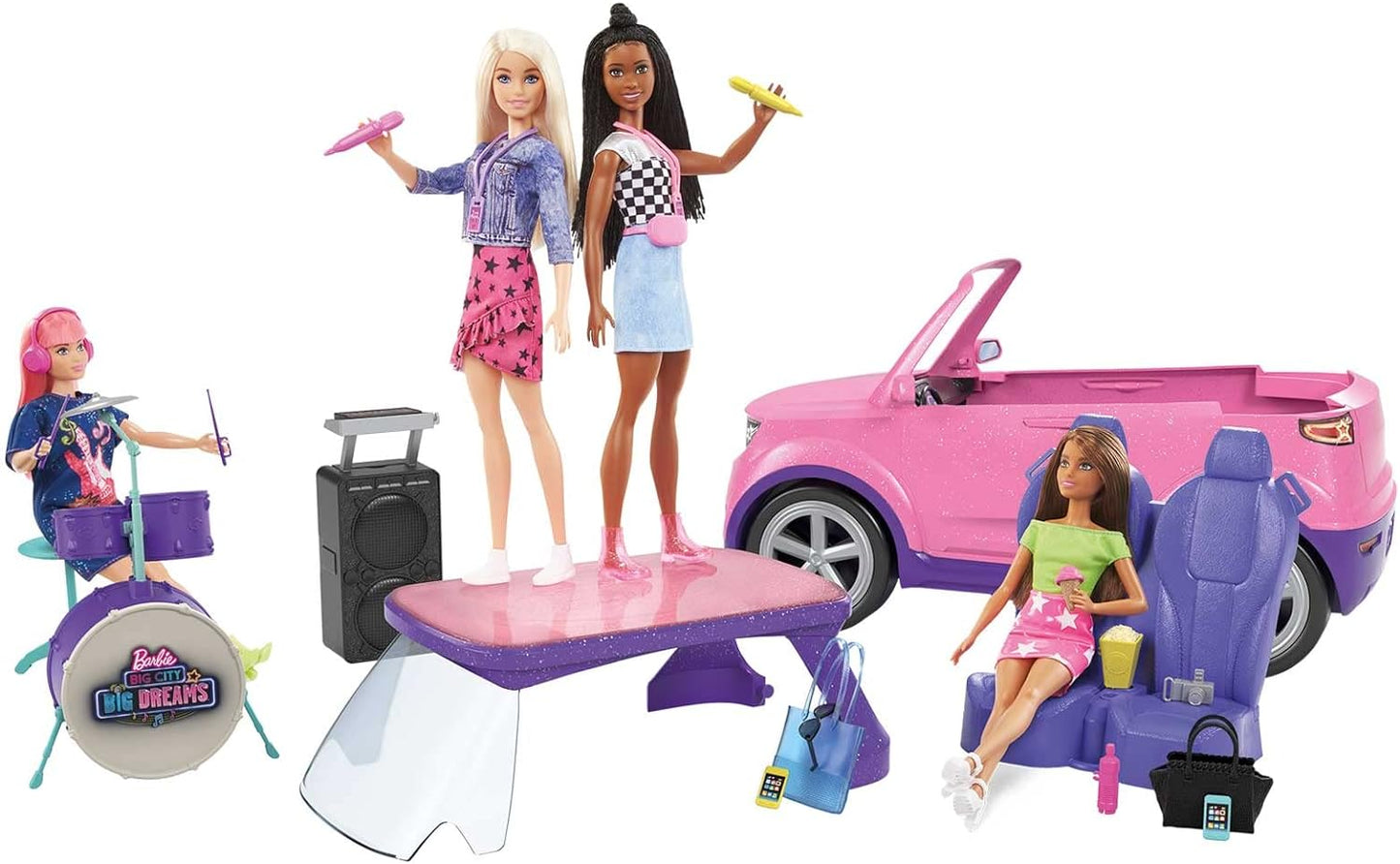 Barbie: Big City Big Dreams - Juego de Vehículos Convertible |