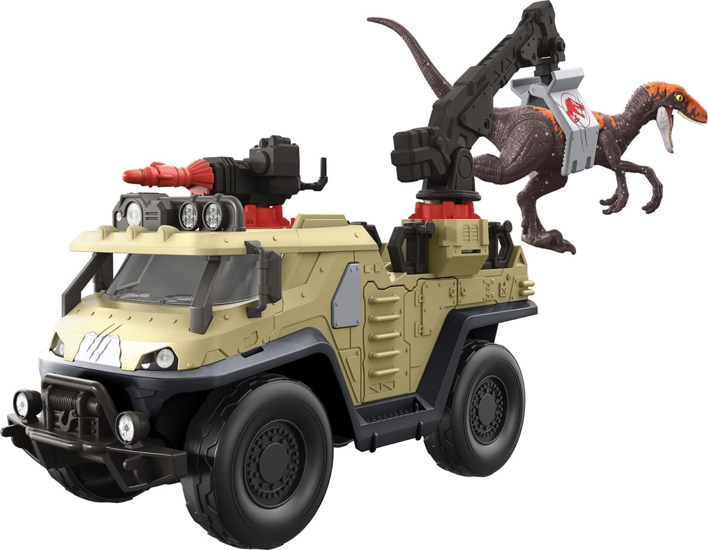 Mattel Jurassic World - Capture 'N Crush Truck | Con Velociraptor