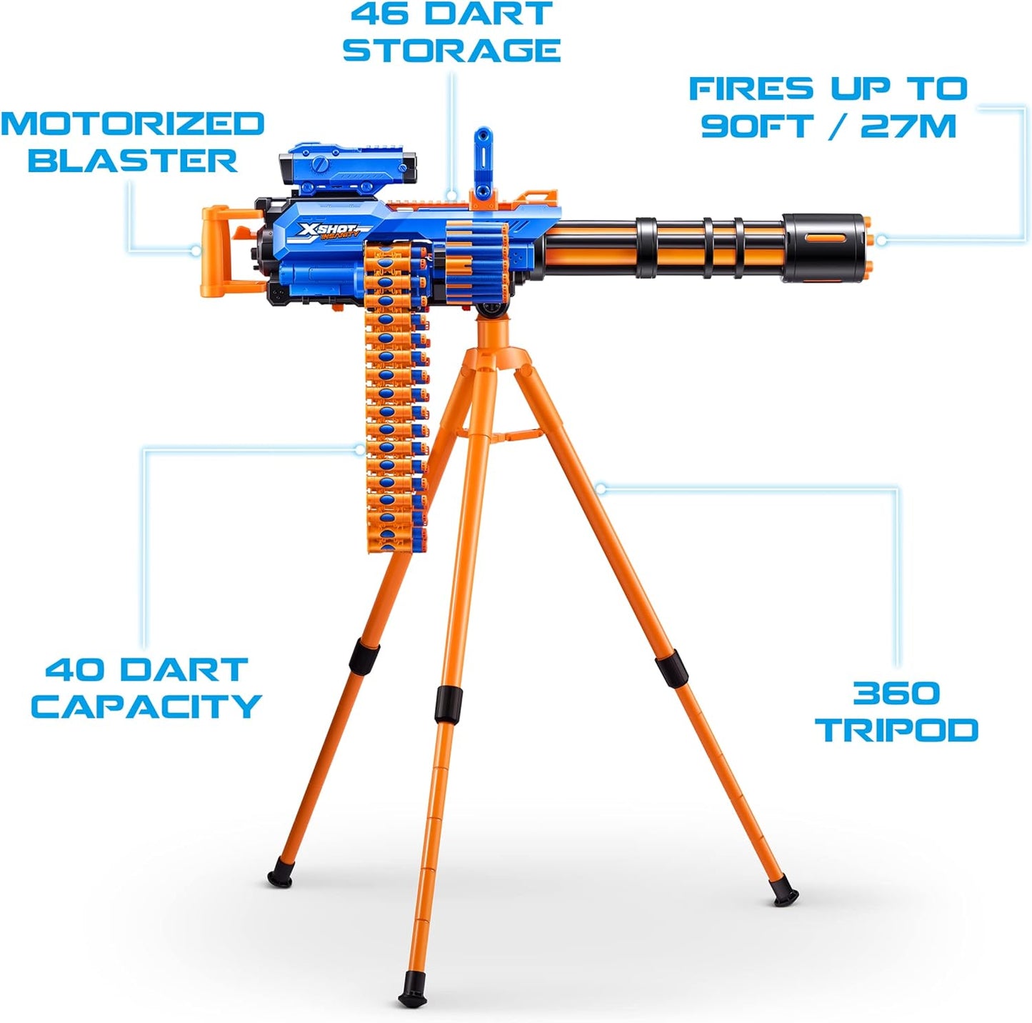 X-Shot Insanity Rage Fire Motorizado | ZURU | 72 Dardos