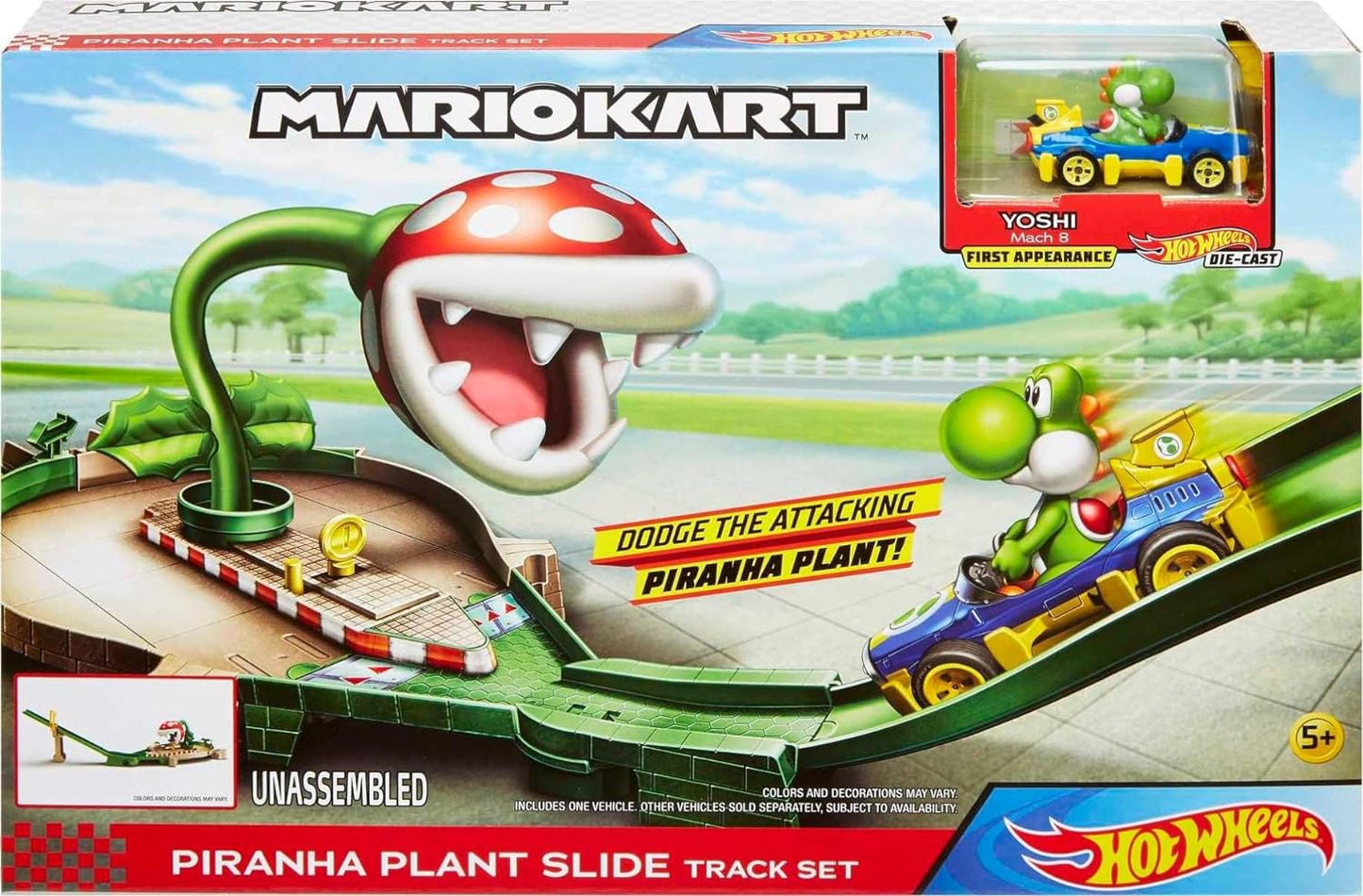 Hot Wheels Mario Kart Piranha Plant Track Playset