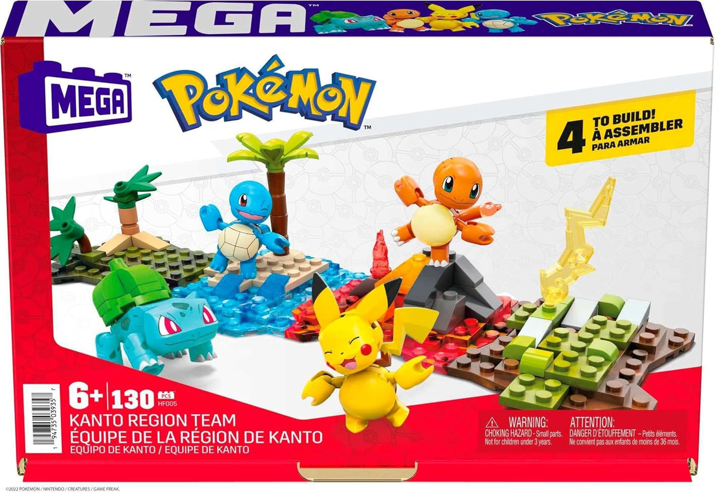 Mega - Juego de Construcción Pokémon Equipo Kanto