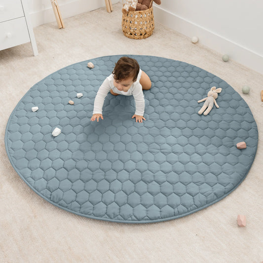 Alfombra de juegos con base antideslizante en color azul pacífico