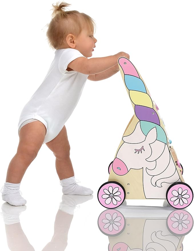 Andador para bebés con temática de unicornio