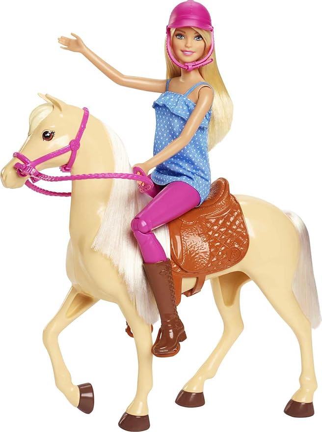 Barbie Playset con muñeca de montar y caballo