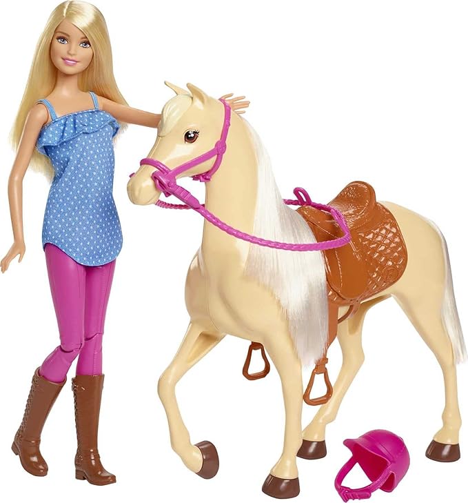Barbie Playset con muñeca de montar y caballo