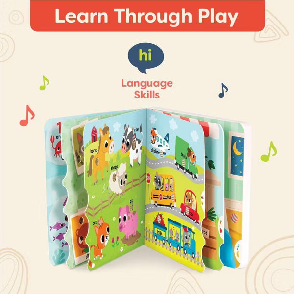 Libro interactivo de cartón con audio - Mis primeras palabras