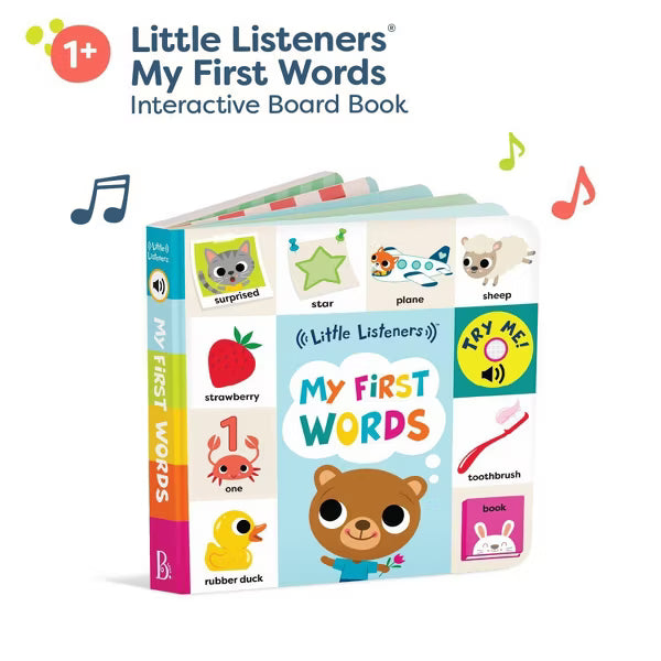 Libro interactivo de cartón con audio - Mis primeras palabras