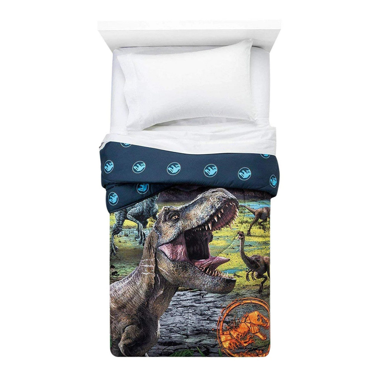 Franco Jurassic World  - Edredón Reversible T - Rex | Twin