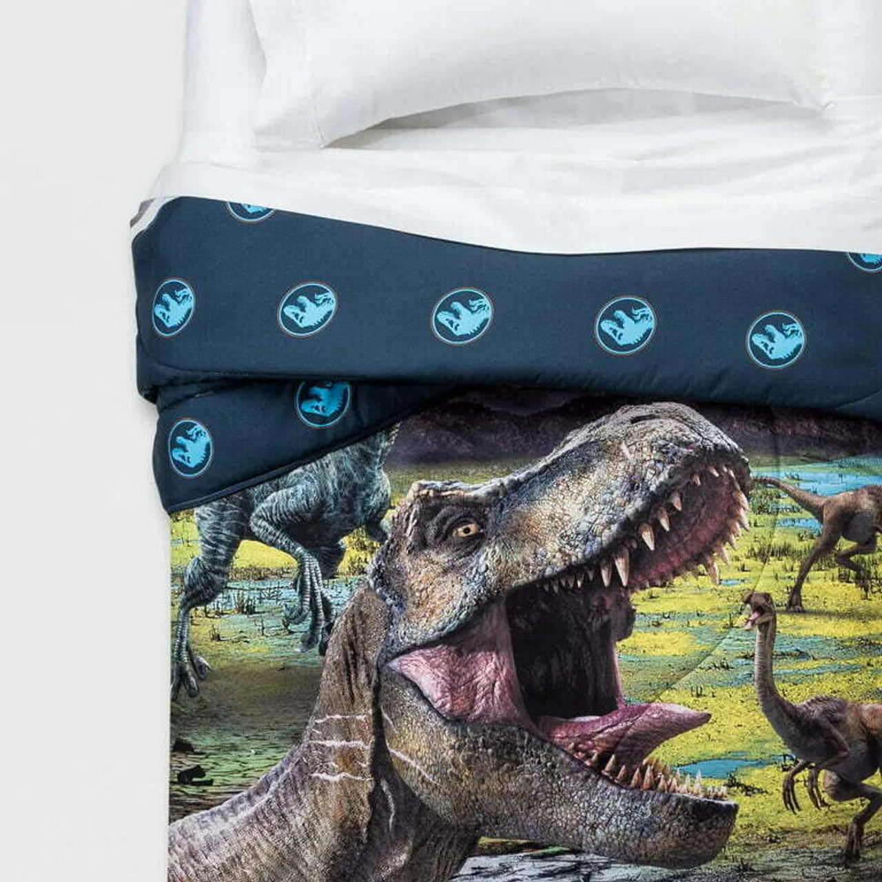 Franco Jurassic World  - Edredón Reversible T - Rex | Twin