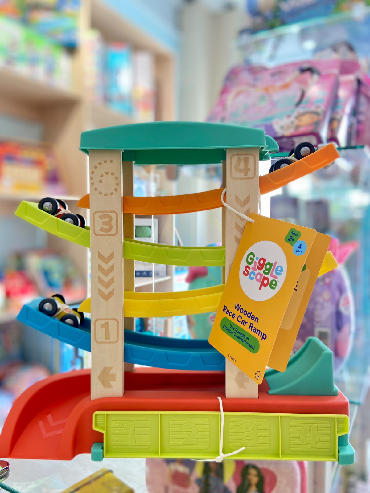 Juego Rampa de madera para coches