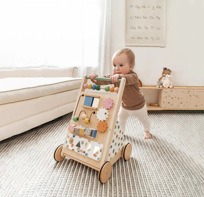 Andador de bebé de madera natural | Tiny Land