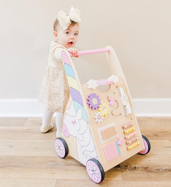 Andador para bebés con temática de unicornio