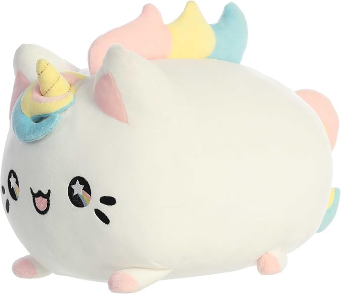 Peluche Aurora Meowchi de Unicornio de Durazno Sabroso - 15 pulgadas