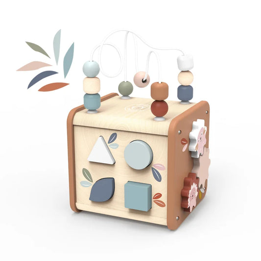 Cubo de actividades 5 en 1 de madera