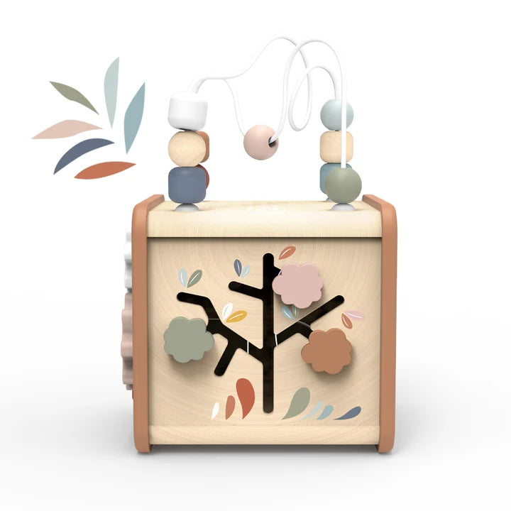 Cubo de actividades 5 en 1 de madera