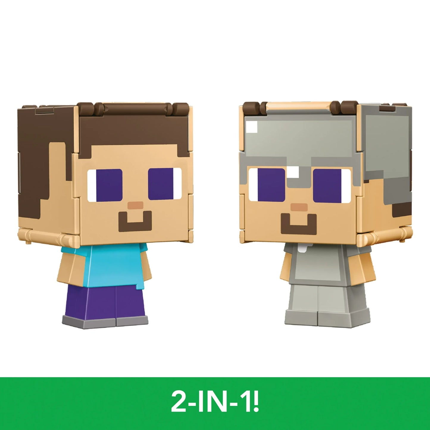 Mattel Minecraft Flippin' Figs | Colección de Figuras 2 en 1