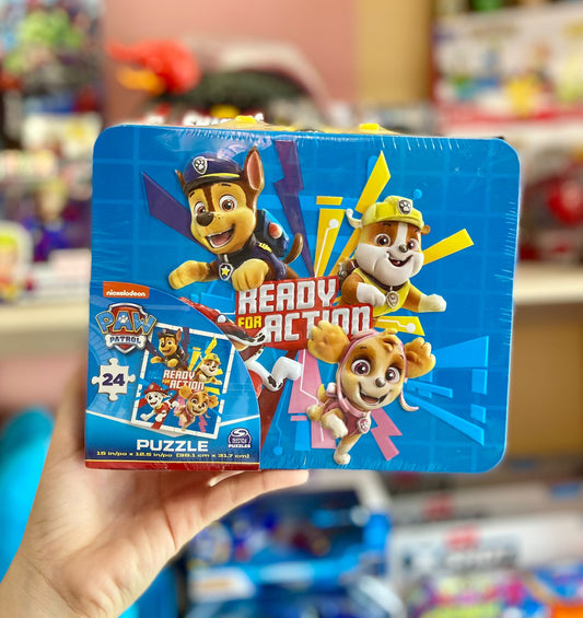 Estuche Metálico De Rompecabezas Temática ¨PAW PATROL¨