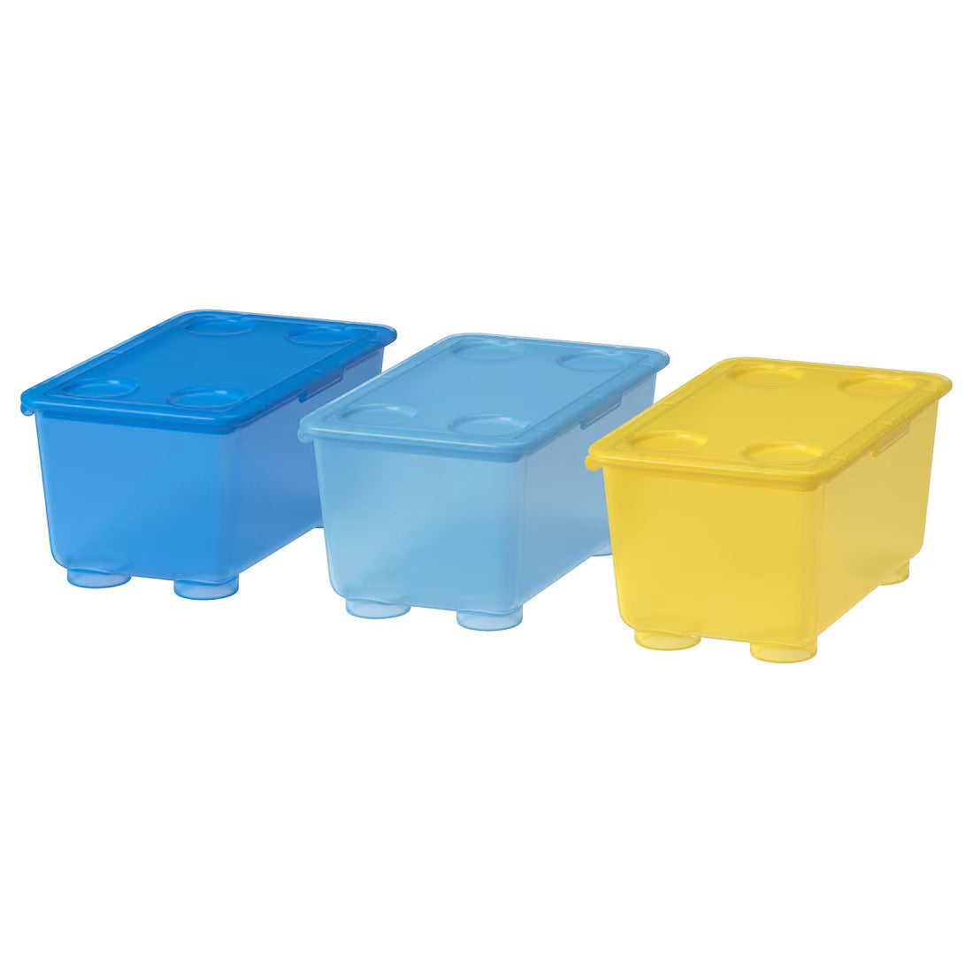 Set de 3 Cajas Organizadoras Pequeñas Transparente|Multicolor