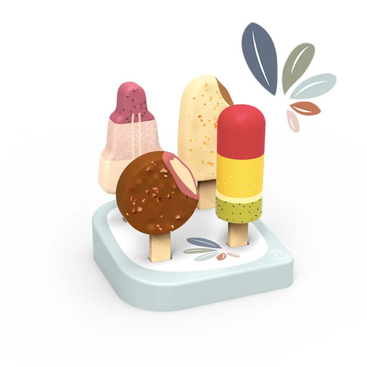 Puesto de helado de 4 de madera