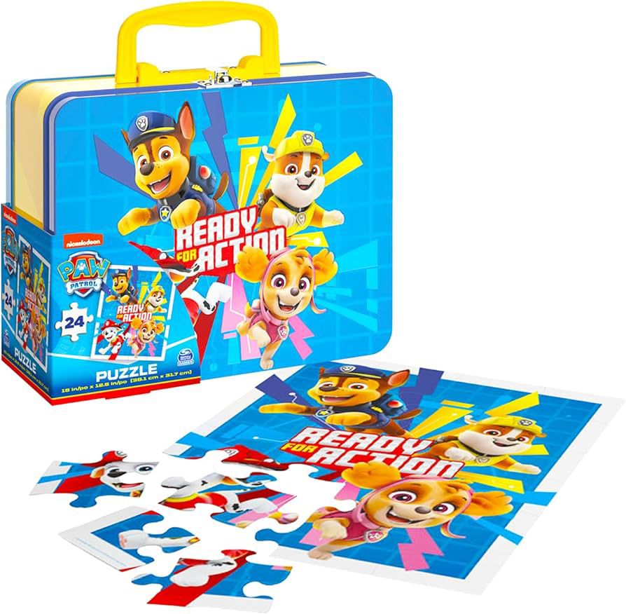 Estuche Metálico De Rompecabezas Temática ¨PAW PATROL¨