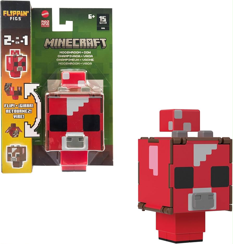 Mattel Minecraft Flippin' Figs | Colección de Figuras 2 en 1