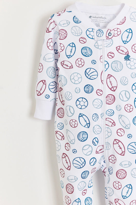 Pijama elástico con cremallera y pies | babycottons