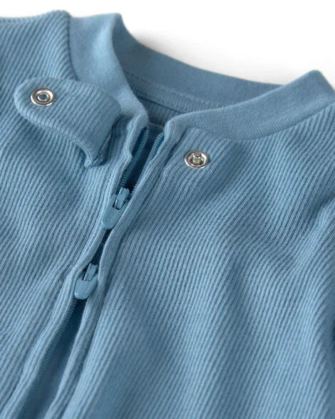 Baby Organic Cotton Rib Sleep & Play Pajama | Little Planet