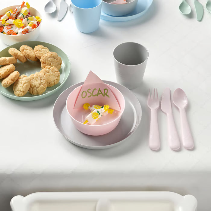 KALAS Cubertería, 18 piezas, colores variados