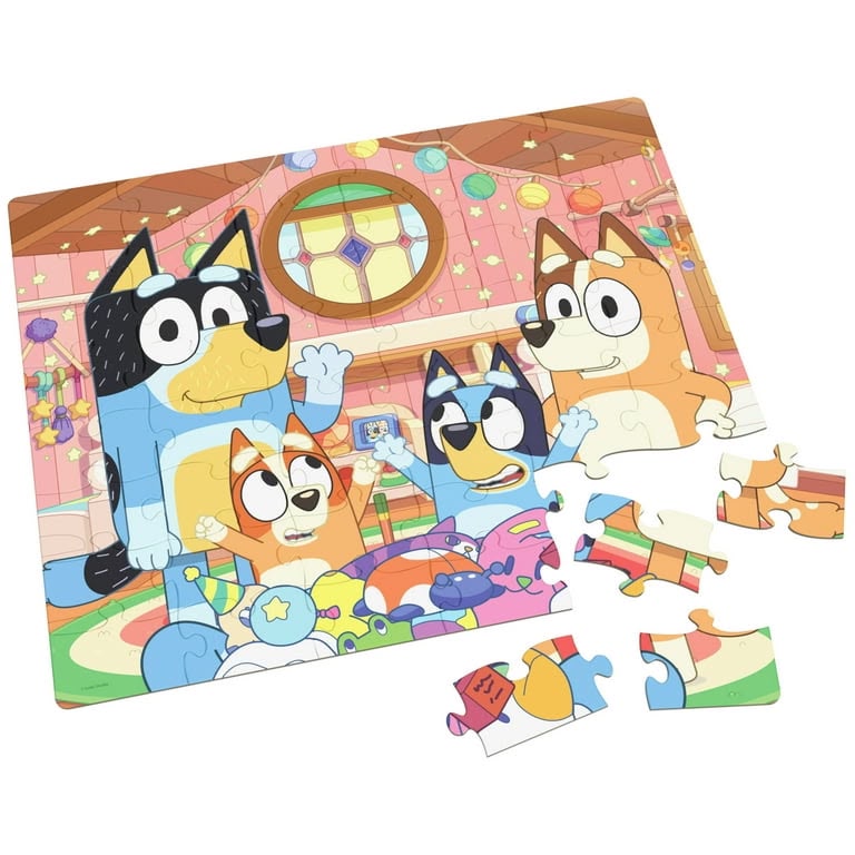 Bluey Rompecabezas con recipiente de Almacenamiento, 48 Piezas