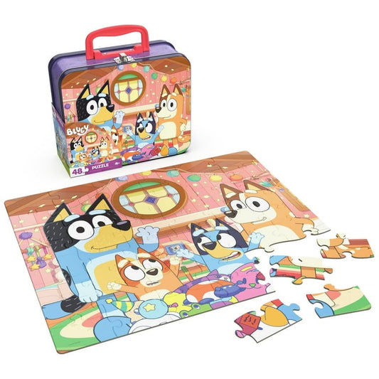 Bluey Rompecabezas con recipiente de Almacenamiento, 48 Piezas