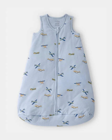 Baby Boy Plane 2-Way Zip PurelySoft Wearable Blanket - Blue | PurelySoft