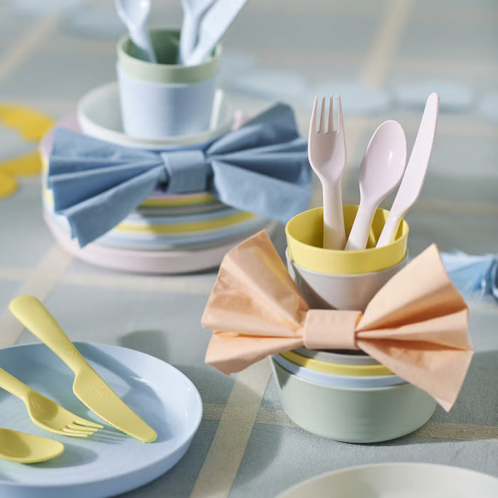 KALAS Cubertería, 18 piezas, colores variados