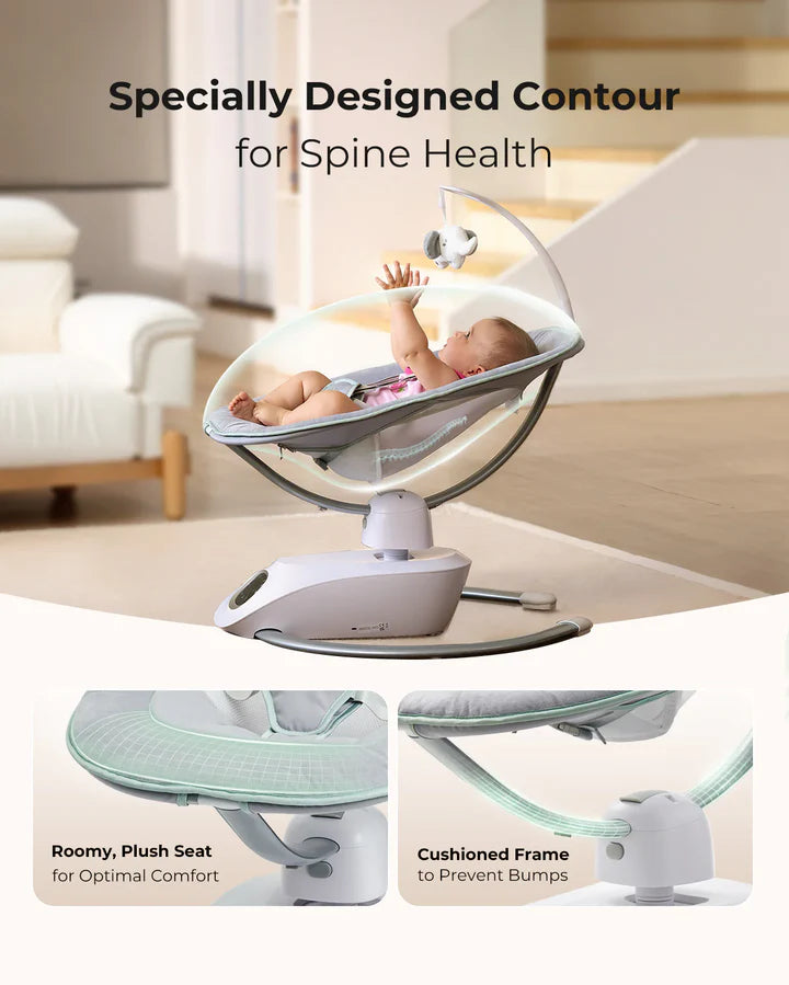 Columpio eléctrico para bebés Momcozy CocoSway con movimiento 3D